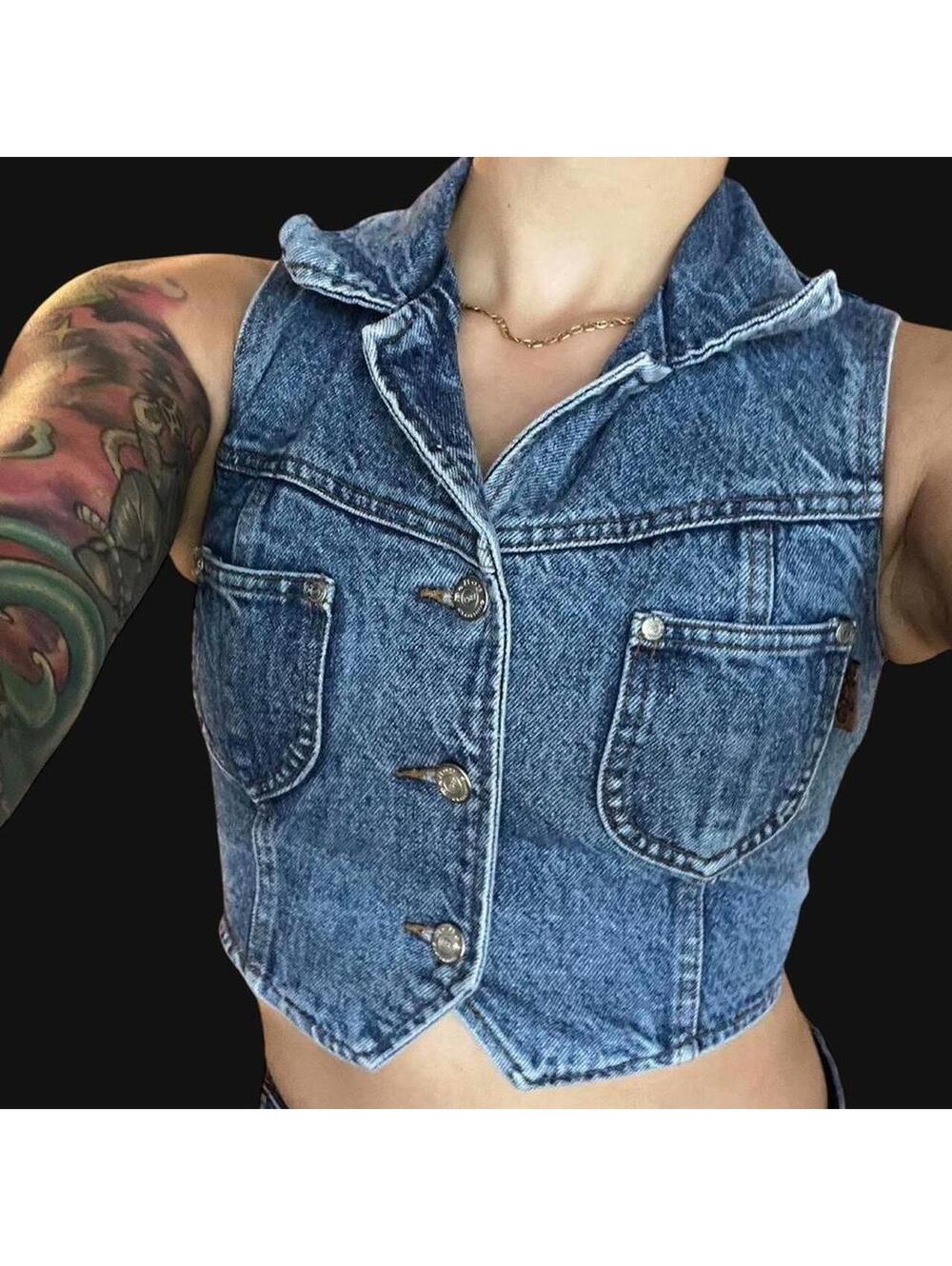 American Vintage Women's Blue and Navy Gilet